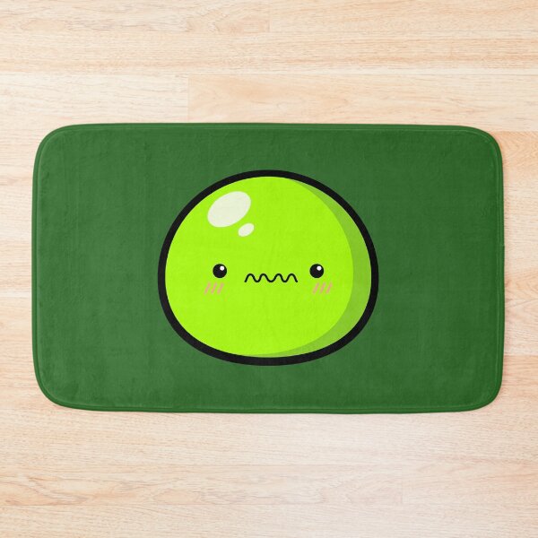 Item preview, Cute Kawaii Green Slime Face Illustration designed and sold by Kubala Designs.