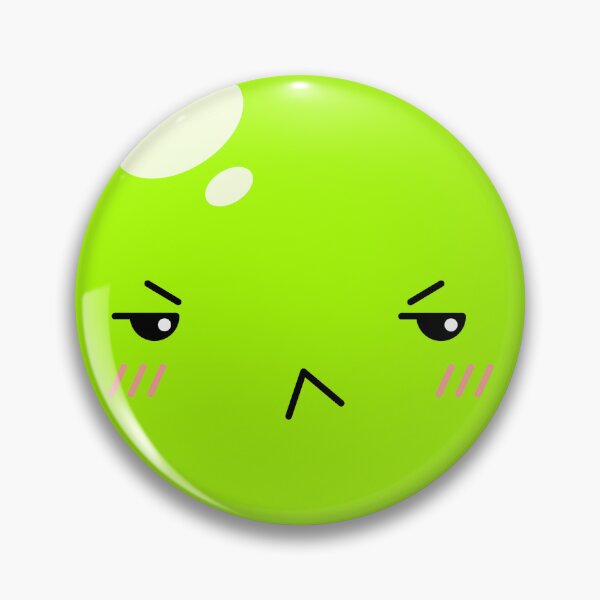 Item preview, Cute Kawaii Green Slime Face Illustration designed and sold by Kubala Designs.
