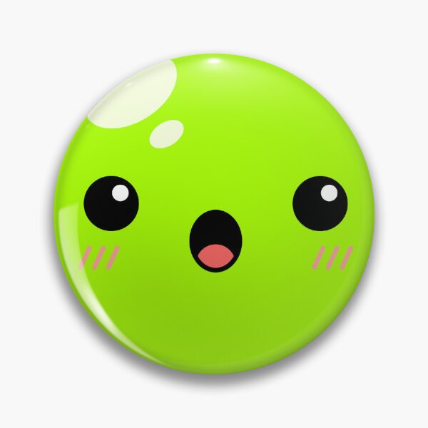 Item preview, Cute Kawaii Green Slime Face Illustration designed and sold by Kubala Designs.