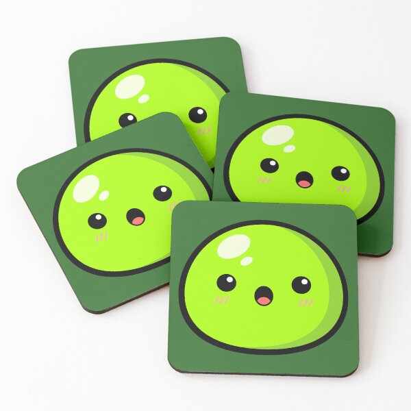 Item preview, Cute Kawaii Green Slime Face Illustration designed and sold by Kubala Designs.