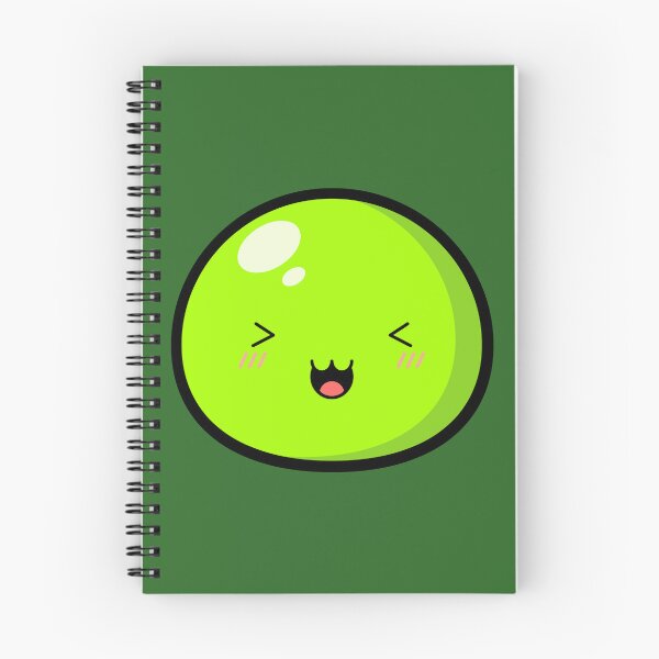 Item preview, Cute Kawaii Green Slime Face Illustration designed and sold by Kubala Designs.
