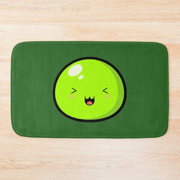 Item preview, Cute Kawaii Green Slime Face Illustration designed and sold by Kubala Designs.