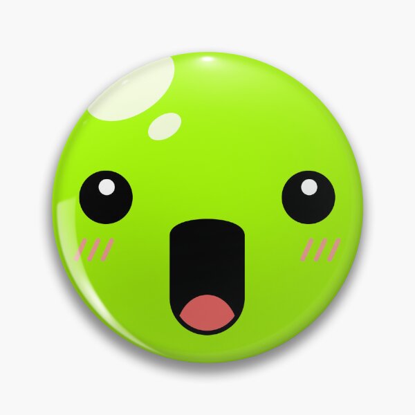 Item preview, Cute Kawaii Green Slime Face Illustration designed and sold by Kubala Designs.