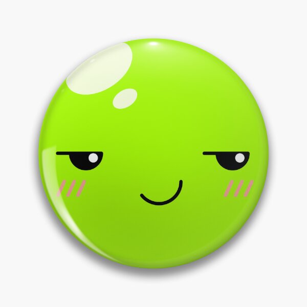 Item preview, Cute Kawaii Green Slime Face Illustration designed and sold by Kubala Designs.