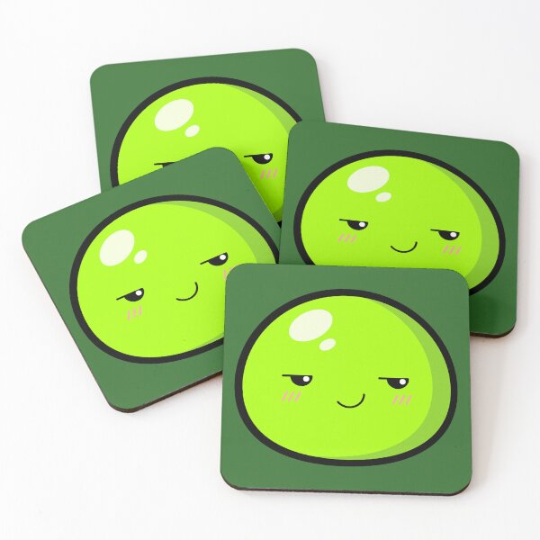Item preview, Cute Kawaii Green Slime Face Illustration designed and sold by Kubala Designs.