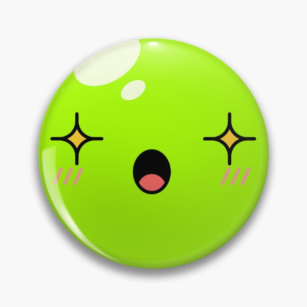 Item preview, Cute Kawaii Green Slime Face Illustration designed and sold by Kubala Designs.