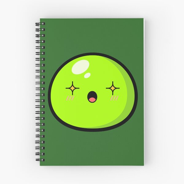 Item preview, Cute Kawaii Green Slime Face Illustration designed and sold by Kubala Designs.