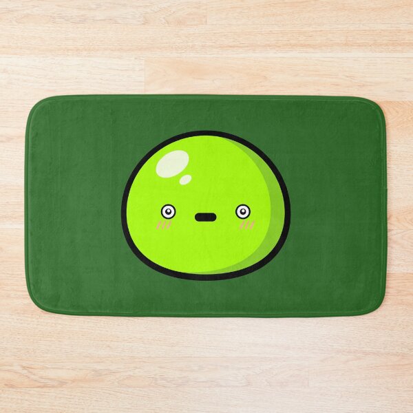 Item preview, Cute Kawaii Green Slime Face Illustration designed and sold by Kubala Designs.