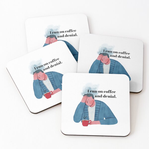 Item preview, I Run on Coffee and Denial designed and sold by Zuday.