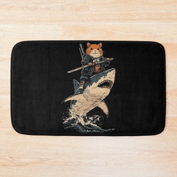 Item preview, Ninja Hamster on Shark Funny Samurai Animal Lovers designed and sold by Madine Design.