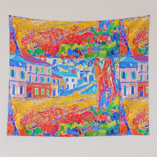 Item preview, Restaurant de la Machine at Bougival by Maurice de Vlaminck ( famous Fauvist painting.)  designed and sold by CristalleLisa.