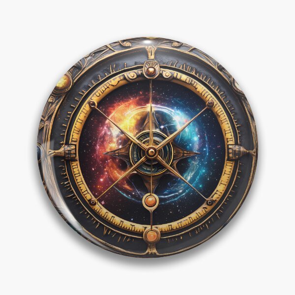 Item preview, Celestial Compass with Cosmic Galaxy Center designed and sold by PixelReverb.