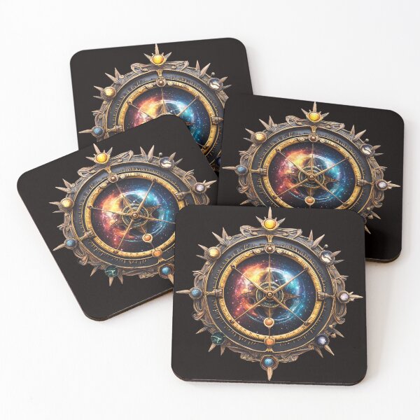 Item preview, Celestial Compass with Cosmic Galaxy Center designed and sold by PixelReverb.