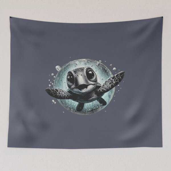 Item preview, sea turtle sketched alive designed and sold by Asweet1.