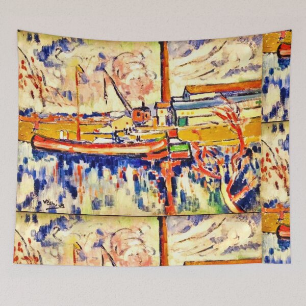 Item preview, Factories at Nanterre (1906) by Maurice de Vlaminck;  designed and sold by CristalleLisa.