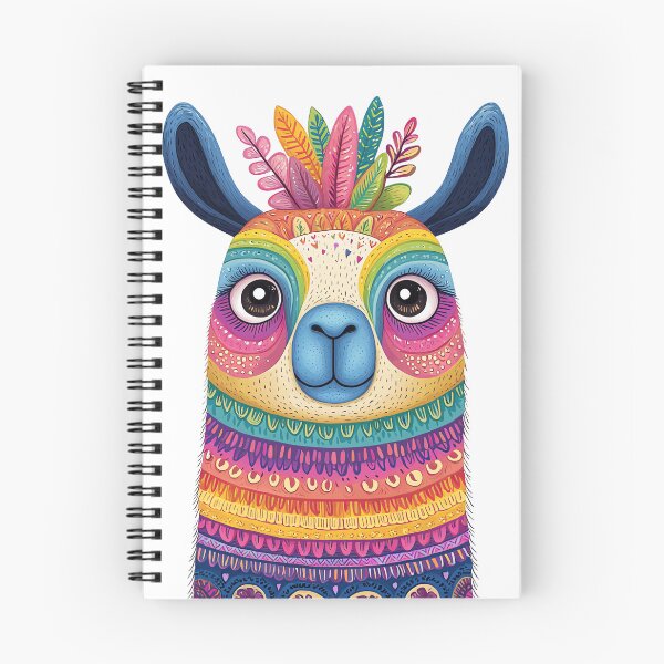 Item preview, Vibrant Llama Art Rainbow Animal Illustration Colorful Tribal Llama Whimsical Llama Portrait Festive Folk Art Llama designed and sold by Fernnieskillup.
