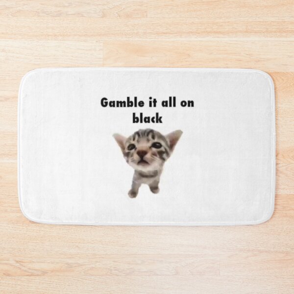 Item preview, Gamble it all on Black funny cat kitten designed and sold by Warpare.
