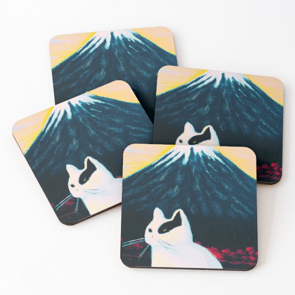 Item preview, A Japan Cat and Fuji Mountain designed and sold by MerryCrown.