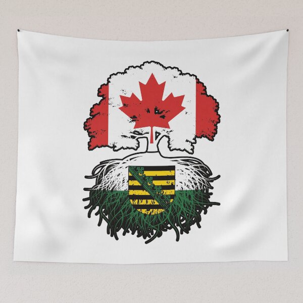 Item preview, Saxony Saxon Canadian Canada Tree Roots Flag designed and sold by FlagX.