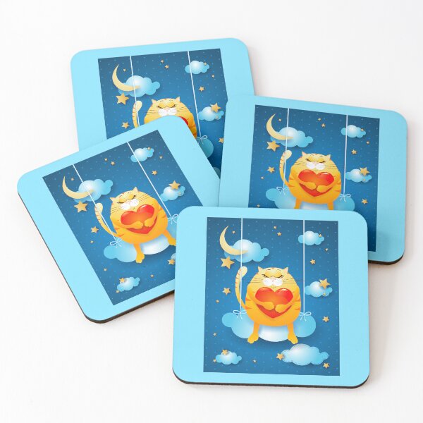 Item preview, Over the clouds, cat in love designed and sold by LuisaVenturoli.