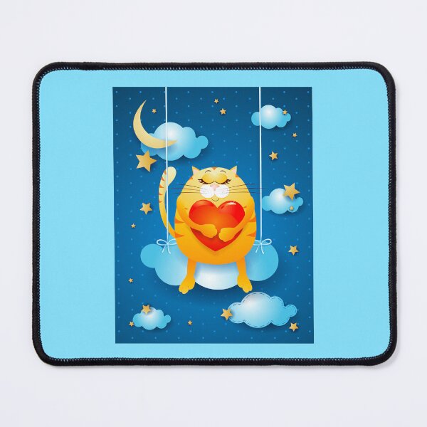 Item preview, Over the clouds, cat in love designed and sold by LuisaVenturoli.