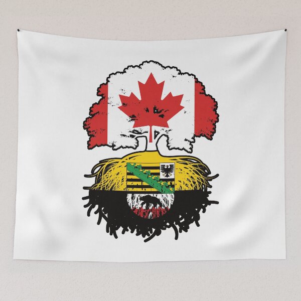 Item preview, Saxony-Anhalt Saxon Canadian Canada Tree Roots Flag designed and sold by FlagX.