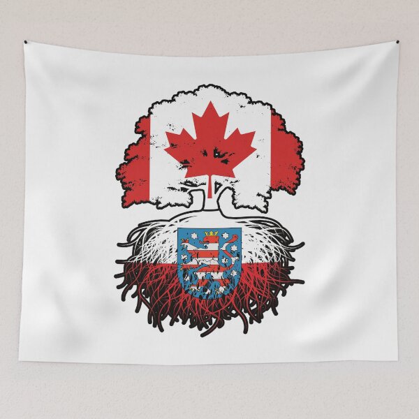 Item preview, Thuringia Thuringian Canadian Canada Tree Roots Flag designed and sold by FlagX.