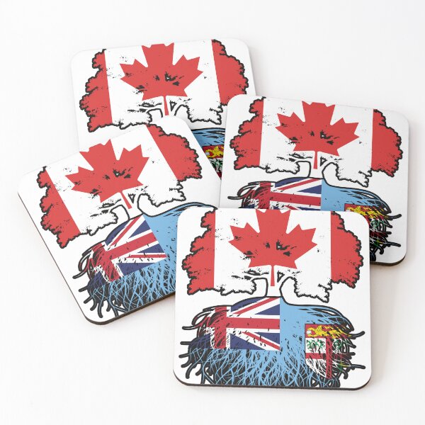 Item preview, Fiji Fijian Canadian Canada Tree Roots Flag designed and sold by FlagX.