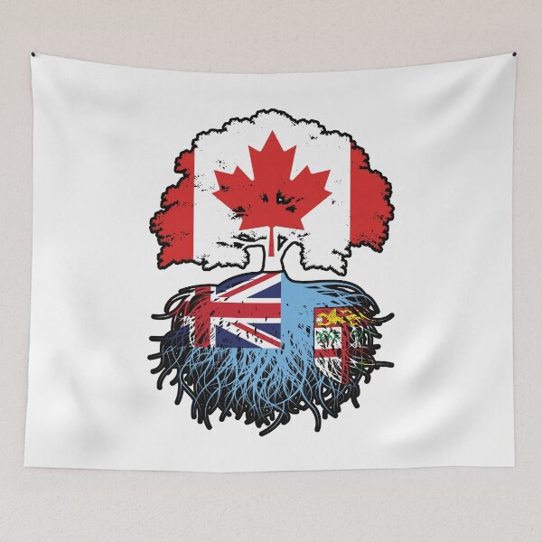 Item preview, Fiji Fijian Canadian Canada Tree Roots Flag designed and sold by FlagX.
