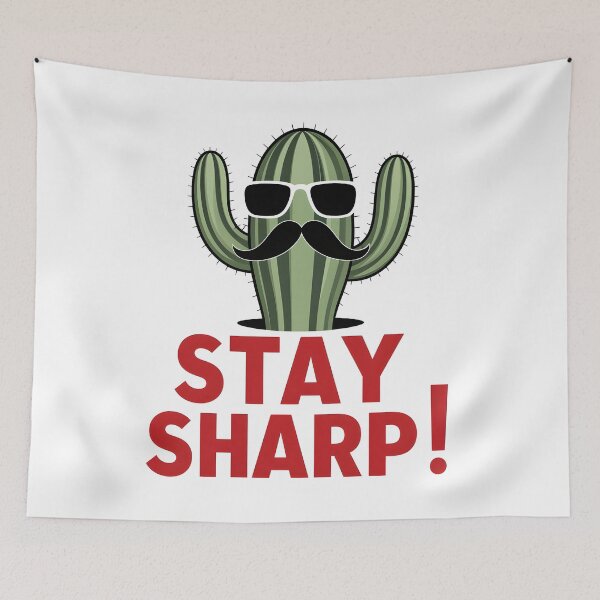 Item preview, Stylish Cactus Mustache Sunglasses Stay Sharp Art designed and sold by iwcus.