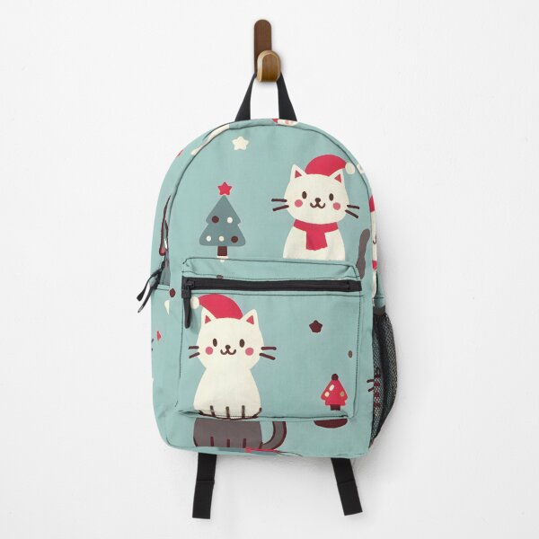 Item preview, Christmas Cats in Santa Hats – Festive Holiday Pattern designed and sold by CitrineLinker.