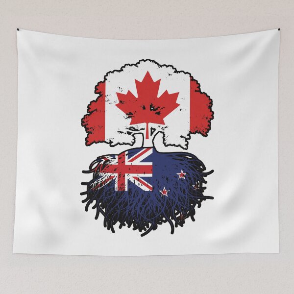Item preview, New Zealand New Zealander Canadian Canada Tree Roots Flag designed and sold by FlagX.