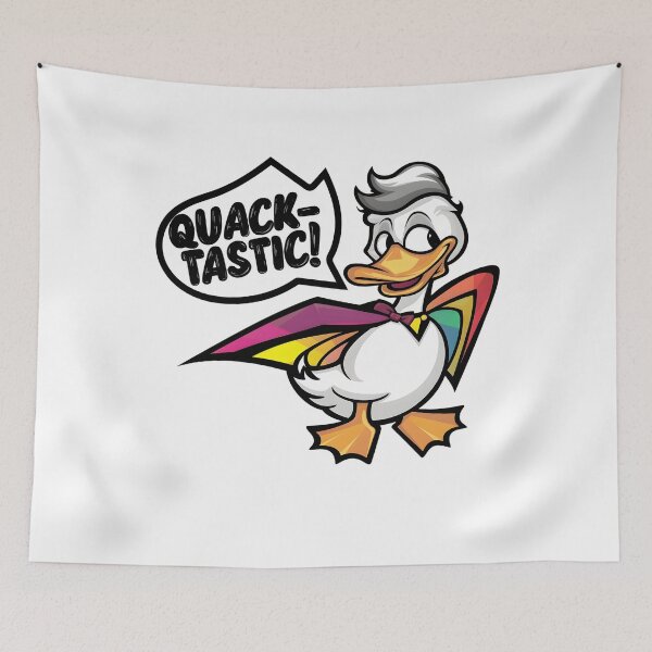 Item preview, Duck Superhero Quack-tastic Art Print designed and sold by iwcus.