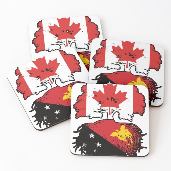 Item preview, Papua New Guinea Papuan Canadian Canada Tree Roots Flag designed and sold by FlagX.