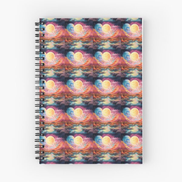 Item preview, Fantasy Surreal Universal View Colorful Landscape designed and sold by RainbowDoveShop.