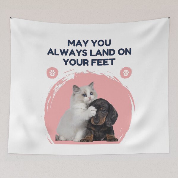 Item preview, May You Always Land On Your Feet - Cat Inspirational Design designed and sold by Colorful-Garden.