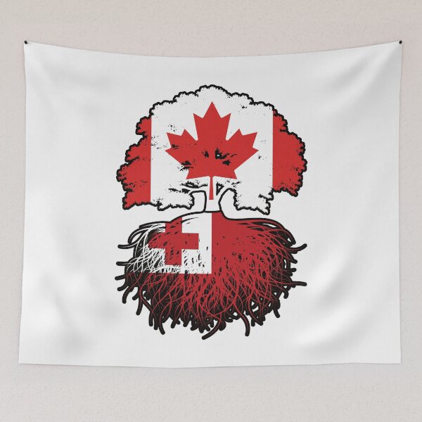 Item preview, Tonga Tongan Canadian Canada Tree Roots Flag designed and sold by FlagX.