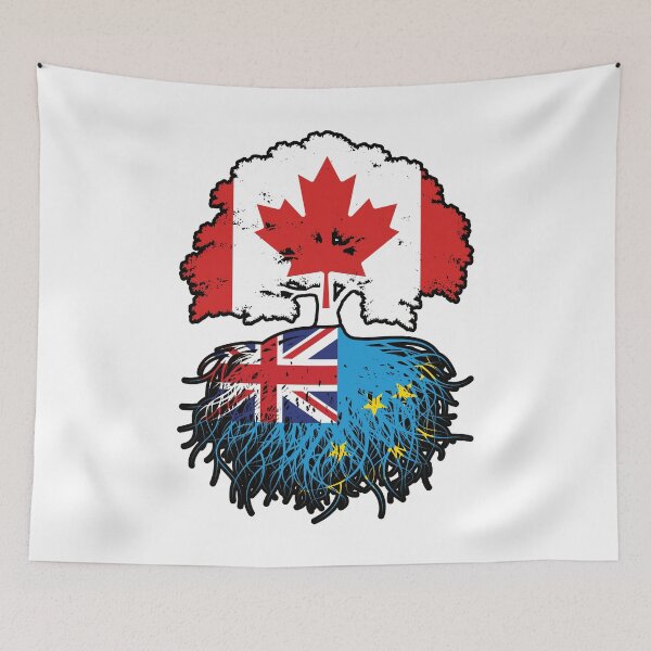 Item preview, Tuvalu Tuvaluan Canadian Canada Tree Roots Flag designed and sold by FlagX.