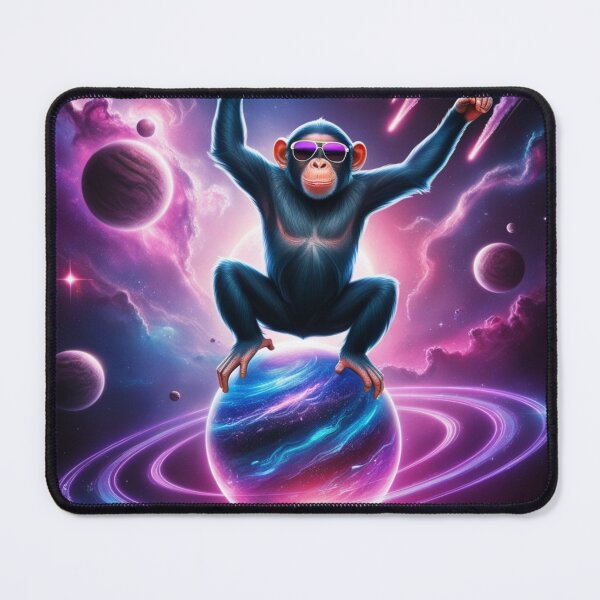 Item preview, Futuristic Dancing Chimp on Cosmic Planet designed and sold by MrTrendyDesigns.