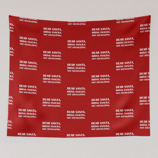 Item preview, Dear Santa, Bring Snacks, Not Socializing: Red Edition. / Introvert Joke Funny T-Shirt Label designed and sold by introvertvibes.