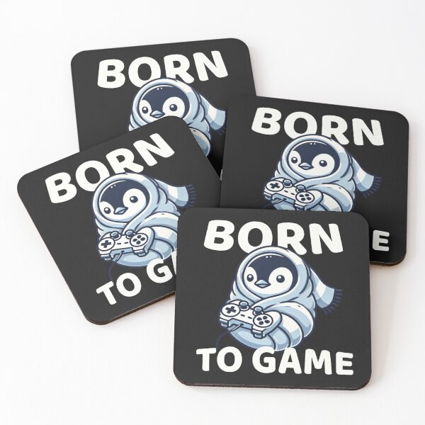 Item preview, Born to Game - Adorable Baby Penguin Design designed and sold by GameLoreGifts.
