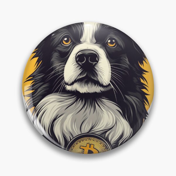 Item preview, Border Collie with Bitcoin  designed and sold by NicolasGlowArt.