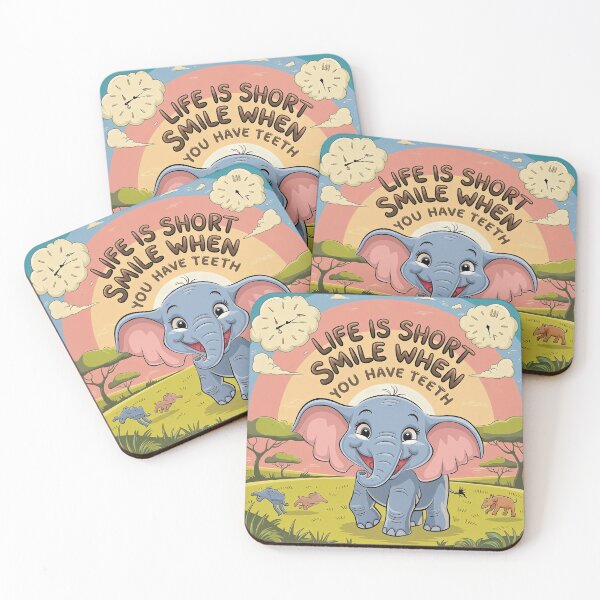 Item preview, life is short| smile when you have teeth |elephant smile 2025 designed and sold by Mido-artister.