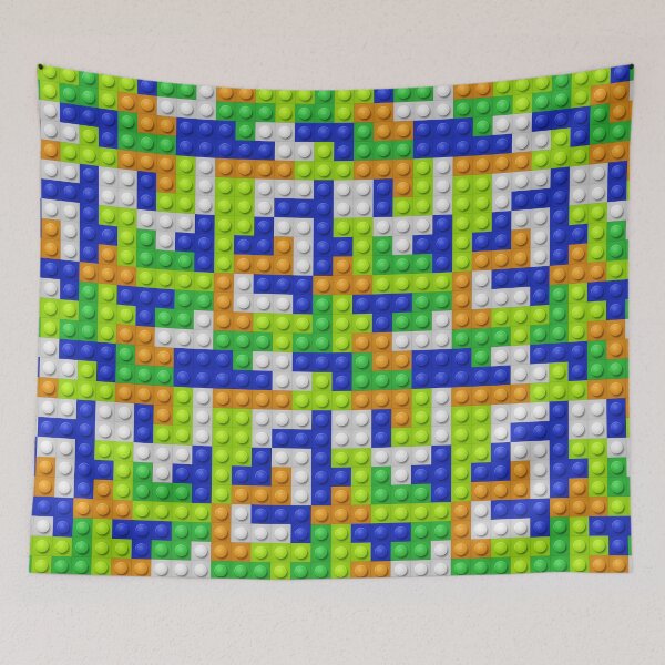 Item preview, Building Block Pattern Toy Bricks Seamless Pattern Design designed and sold by Gamify Store.