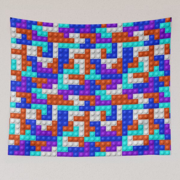 Item preview, Building Block Pattern Toy Bricks Seamless Pattern Design designed and sold by Gamify Store.