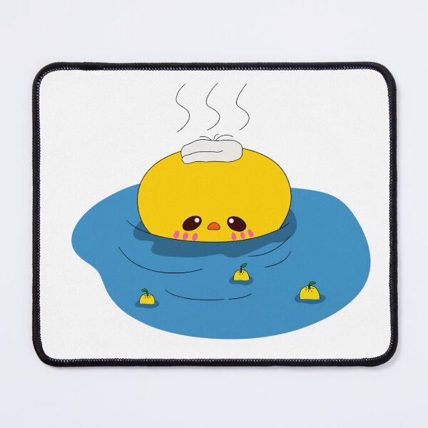 Item preview, Unmotivated chick relaxing in a hot spring designed and sold by Demeka-chan.