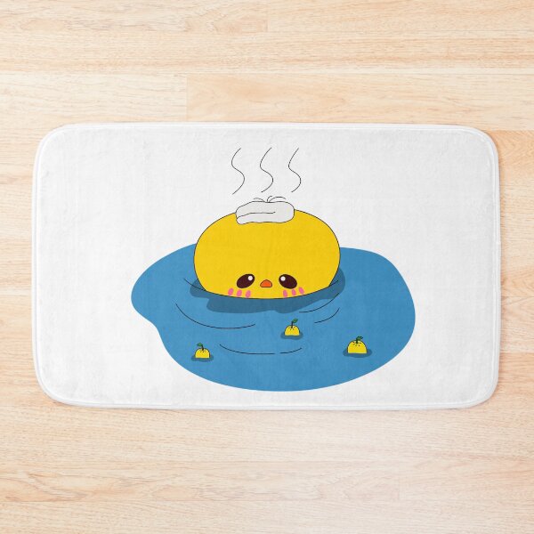 Item preview, Unmotivated chick relaxing in a hot spring designed and sold by Demeka-chan.