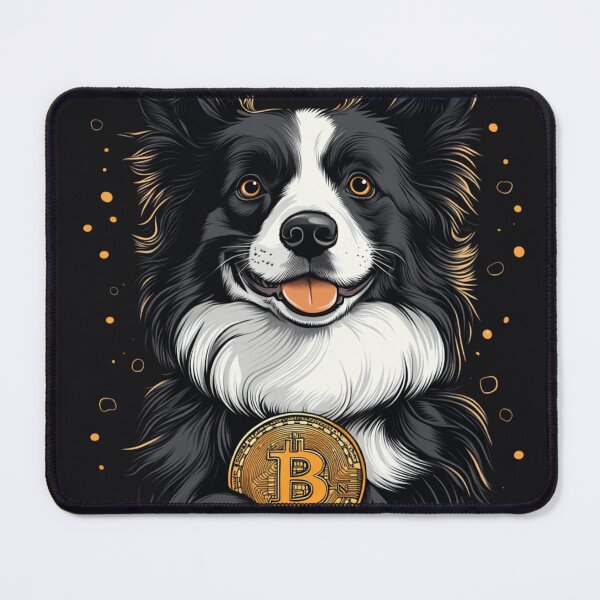 Item preview, Bitcoin Border Collie designed and sold by NicolasGlowArt.