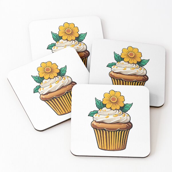 Item preview, Golden Bloom: Yellow Flower Cupcake designed and sold by CrazySweets.
