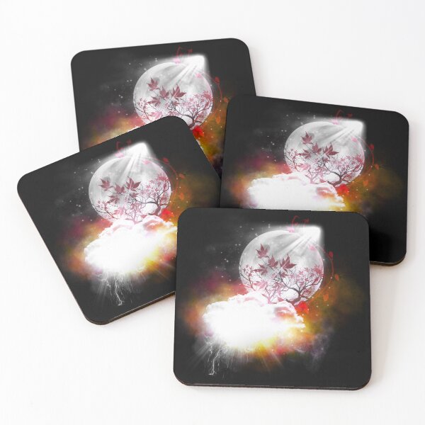 Item preview, Tree and clouds on moon background red tones designed and sold by Maeyy.